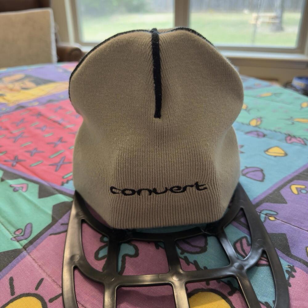 NWOT Columbia Convert Kids Youth Winter Ski Snow Beanie Olive Green Hat One Size